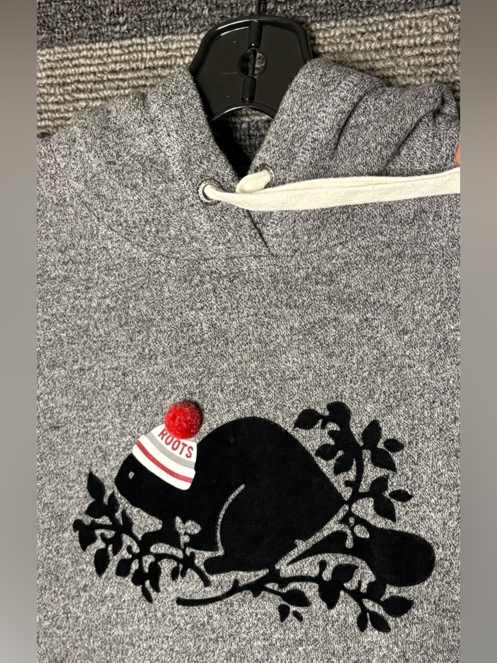 Roots Gray Pullover Beaver Logo Hoodie Sweatshirt Women’s Small EUC - Picture 4 of 7